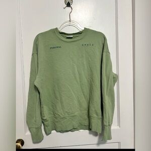 The Wing Personal Space Green Pullover Sweater Size M